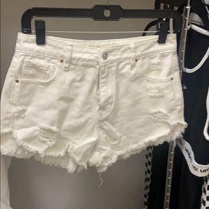 Pacsun white jean shorts